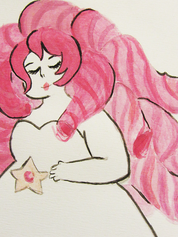 ashley-barat:  Rose Quartz in watercolours :)