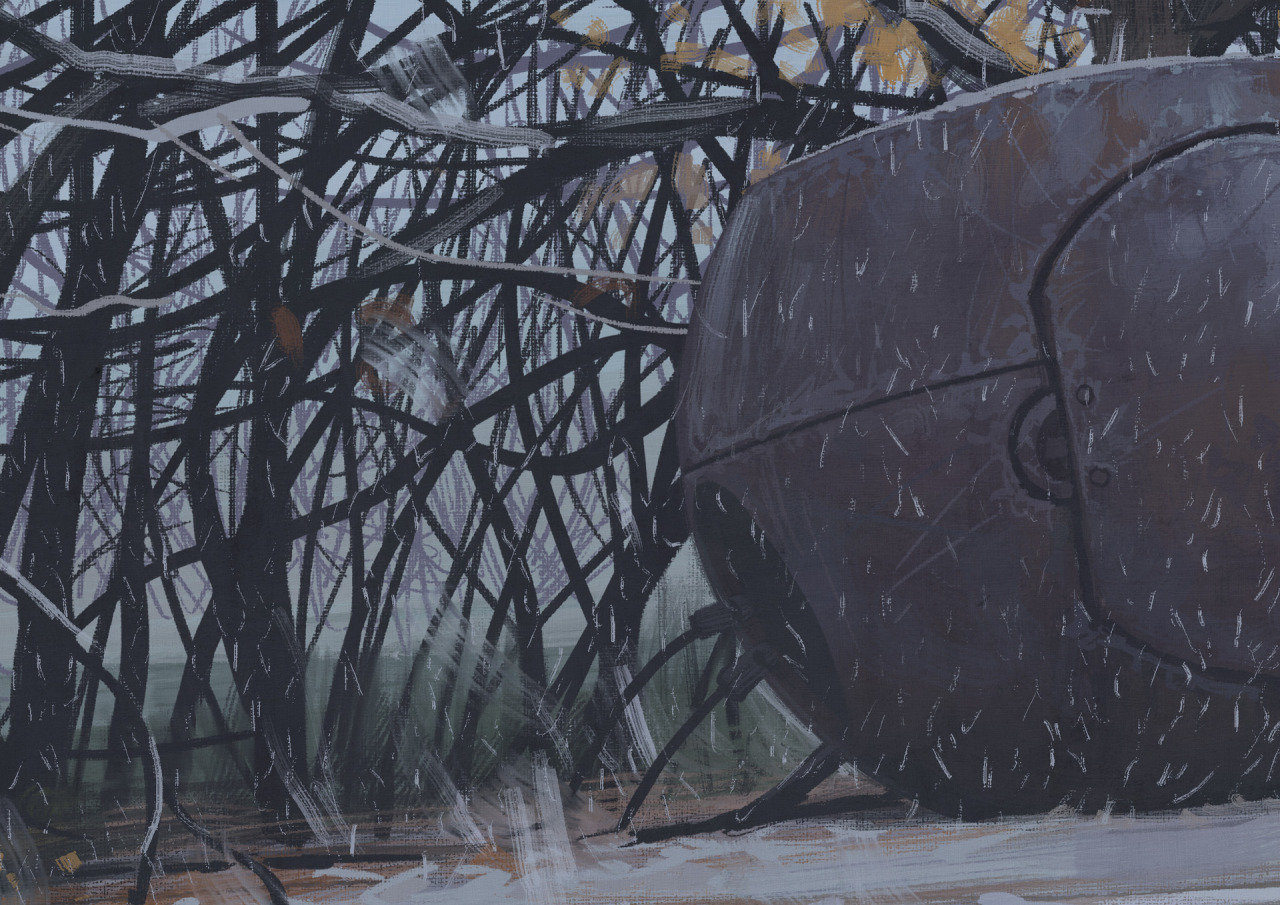 cypulchre:  simonstalenhag:  Novembersnö. &ldquo;I thought… I found a way