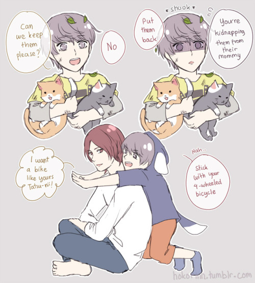 hokorinn - AU where they’re all step siblings adopted by a kind...