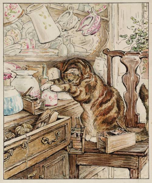 artmastered:Helen Beatrix Potter, various illustrations for The Tailor of Gloucester, c.1902, ink, w