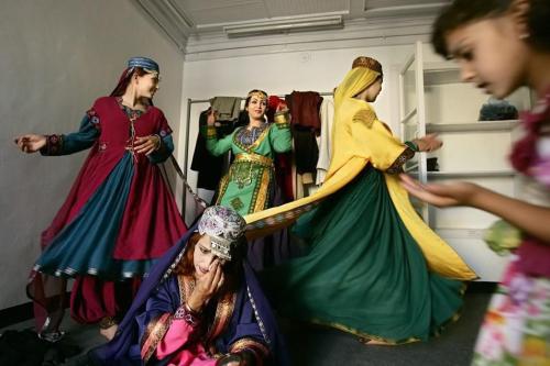 mysharona1987:Afghan women prepare backstage to perform Shakespeare in Kabul for the first time sinc