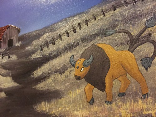 happylittletreeckos:Tauros DawnOil on Canvas. This one was based off The Joy of Painting episode “Th