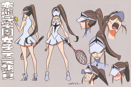 askgraphiteknight:  artbooksnat:  Kill la Kill (キルラキル) As far as secondary characters go, Tennis Club captain Omiko Hakodate had several nice shots illustrated by Sushio (すしお) in Sushio Club Love Love KLKL (Mandarake).  Best KLK girl