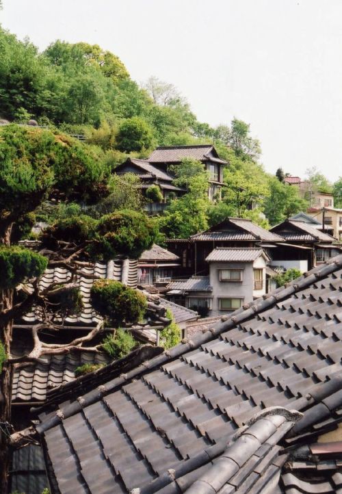 thekimonogallery: Traditional Japanese tiled roofs