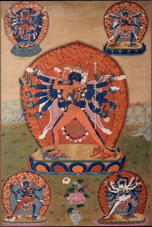 Vajradaka, tibetan thangka
