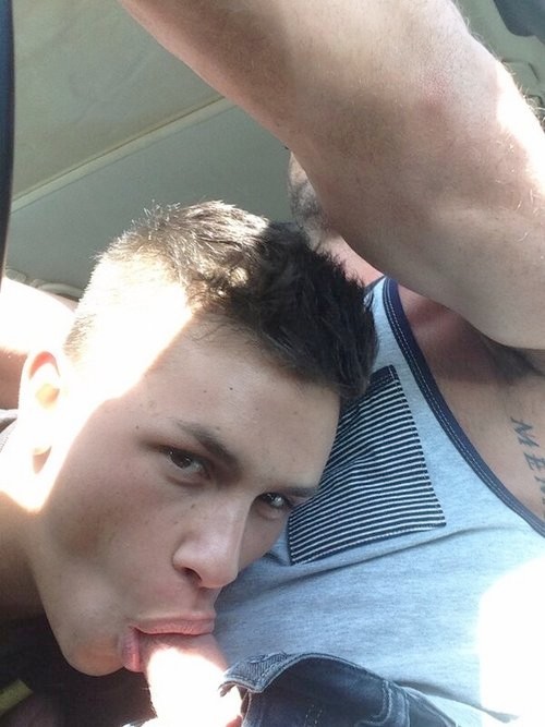 tallboi4dads:  My boyfriend sending me pics of him sucking his father’s cock. I’m