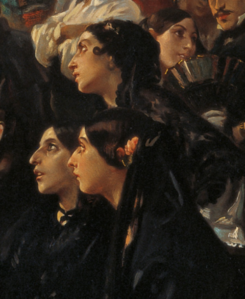 Alfred Dehodencq, Confraternity in Procession along Calle Génova (detail), 1851