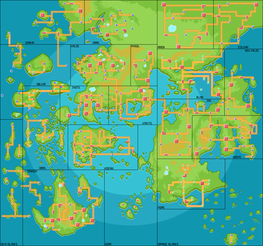 All The Pokemon Game Maps Stitched Together Maps On The Web