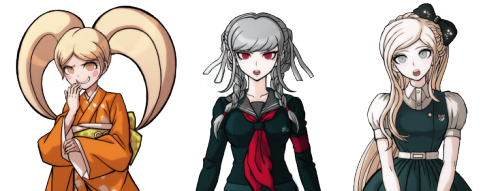 theishibutt:  I edited all the sprites a bit and bring you…. Uncomfortable!SDR2 Can you find all the unnerving mismatches?  Also, a bonus. Beta!Uncomfortable Komaeda!