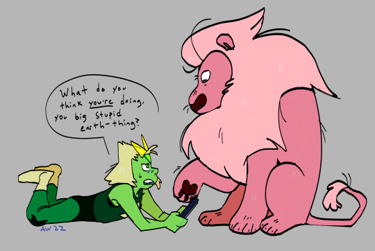 XXX corantus:commission of peridot and lion hanging photo