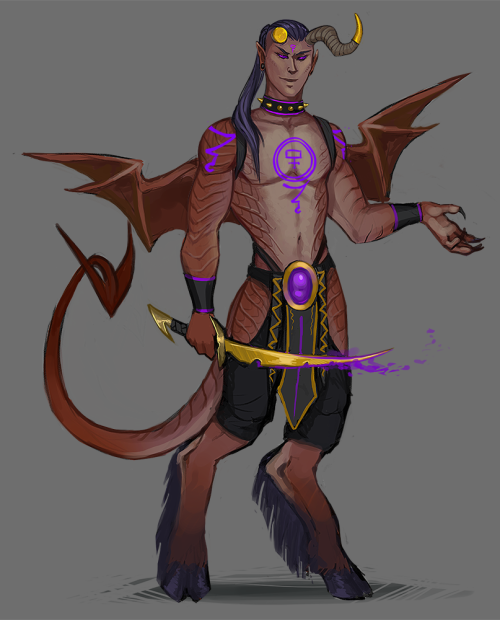 serpentwined:Next design for BYB is incubus Aendonys. His small wings can grow larger when he needs 