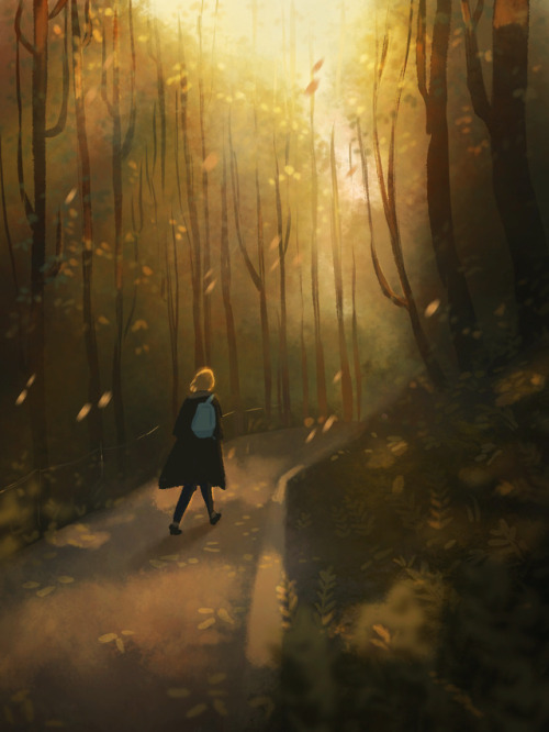Some Procreate paintings from pretty scenes on my last trip! The first two are from Japan, and the l