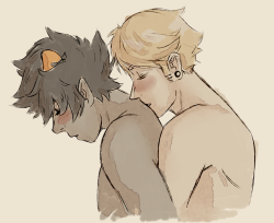 telo-pastel:     Anónimo ha comentado a telo-pastel:Hey! Saw you were taking requests, so I was wondering if you could do some nice DaveKat makeouts like that’d be fuckin gr8. Also maybe some body worship and just rlly sweet things cx Thank you for