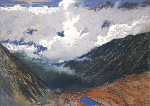 At the Gates of  Chalubinskiego, Tatra   -   Leon Wyczółkowski 1905Polish 1852-1936