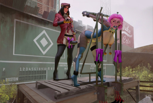 the–kite:  After a stressful war and the ousting of a pesky Synth mayor, Piper wanted to do something special for Blue’s birthday, so she enlists the help of the new Mayor and pretty much every able gal in Diamond City in order to make that day