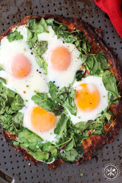 guardians-of-the-food: 3 Ingredient Healthy Breakfast Pizza Recipe is a delicious way to start your day or unbelievable breakfast for dinner! Low Carb &amp; Gluten Free friendly! Click here for the recipe! 