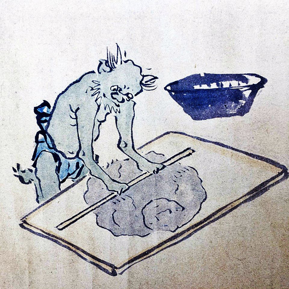 vladtheunfollower:    A demon flattening someone out and preparing to cut them into