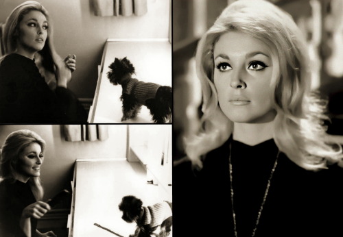 Sharon Tate photographed on & off set during production of “Eye of the Devil” 1965