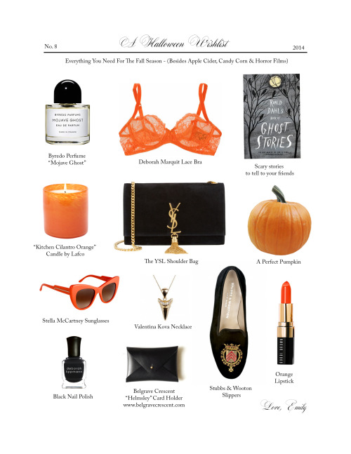 A Halloween Wishlist, by Emily Faulstich. 