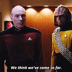 lady-feral:  thefingerfuckingfemalefury: &lt;3 Jean Luc Picard knows that we must ALWAYS be vigilant against bigotry and fascism &lt;3  This is so relevant right now. 