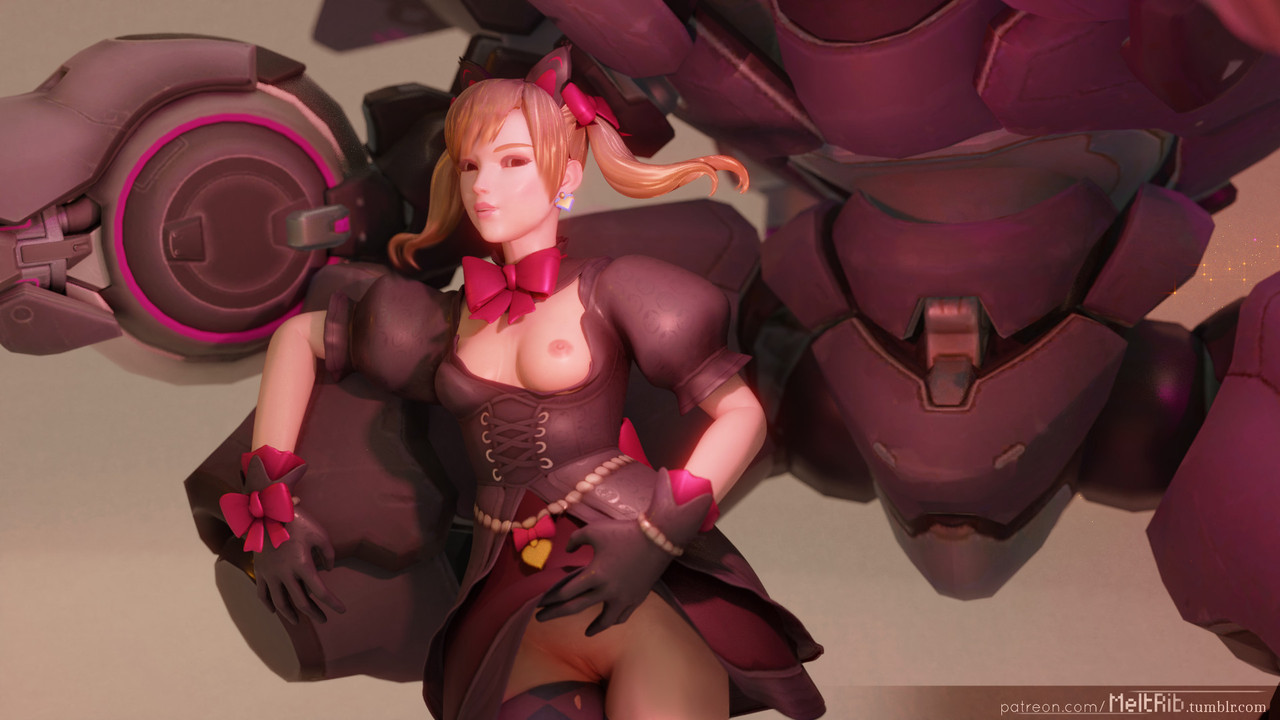 meltrib:  Black Cat D.Va posing for the camera.Ofc I had to get this skin ready for