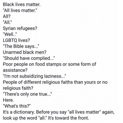 sunflowerdazin: heymrsamerica: Thank you, Todd Holloman Everyone who says all lives matter needs to 