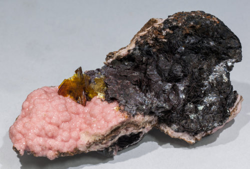 Shigaite with Rhodochrosite and Siderite - N'Chwaning I Mine, Northern Cape Province, South Africa