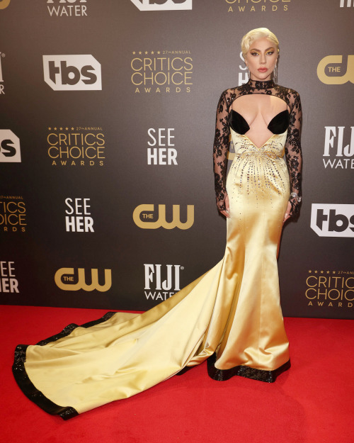 Lady Gaga. Arriving at The 27th Annual Critics Choice Awards, London.