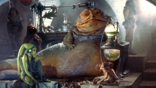 From the drawing board to the screen: my favorite Star Wars character, Jabba the Hutt.