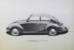 design-is-fine:  Volkswagen beetle trade catalogue, 1951. Illustration: Bernd Reuters. Via Hagley Museum