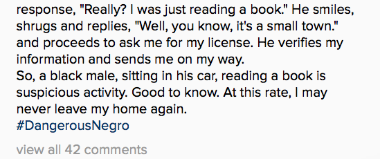 fatcrybabie:  micdotcom:  Black man pulled over for sitting in his car and reading