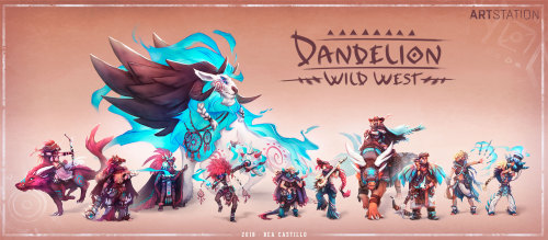 ··· DANDELION WILD WEST ··· Character design for the Wild West challenge! ^^ You can see my full ent