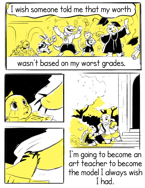 A short, auto-bio comic I made for the ADHD zine about education with ADHD.  