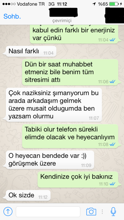 ocean1923:  ayvazsblog:  ocean1923:  ayvazsblog:  ocean1923:  Dün tanıştıgım kişi yazmıştım bugün dayanamayıp mesaj yazdı çok heyecanlıyım :)) yorumları alayım  güzel ve seviyeli bir konuşma  Teşekkürler yorumunuz için   o heyecanı