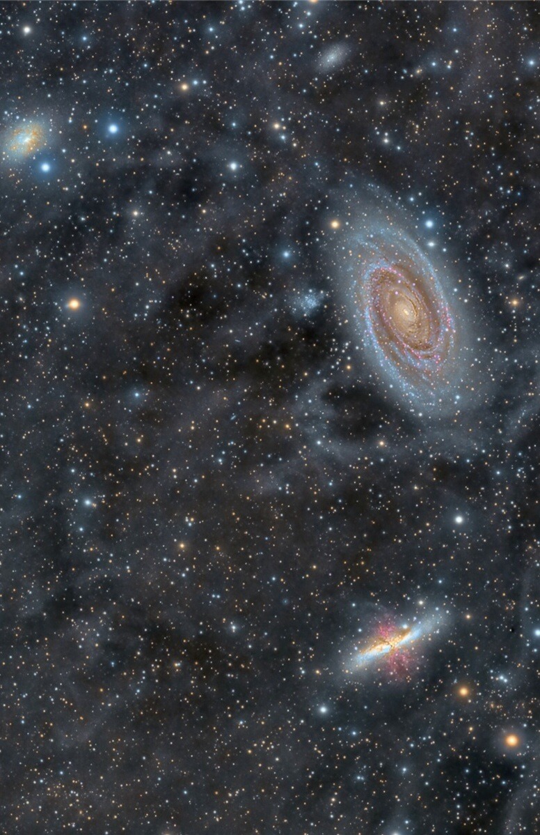 thedemon-hauntedworld:  M81 and M82 deep field Credit: Ivette Rodríguez and Oriol