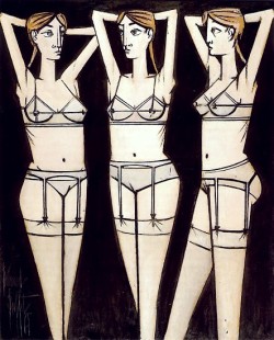 cavetocanvas:Bernard Buffet, Three Women, 1965