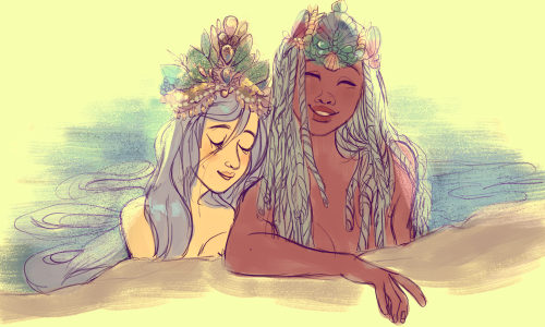 bevsi:mermaids with crowns