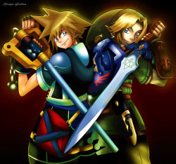 source-your-shit:  Link and Sora by DMGoodrum