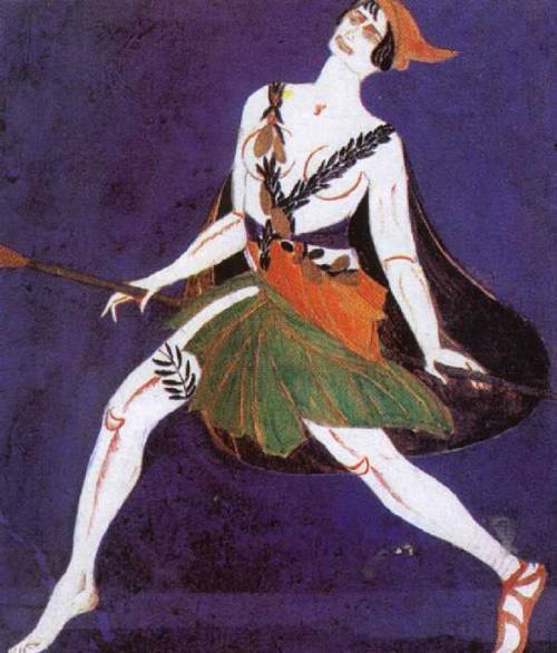 Costume Design for the play &ldquo;Famira Kifared&rdquo; by Innokentiy Annenski. Maenad., 19