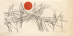 apeninacoquinete:  Ted Faiers The Wind and a Red Sun, 1961, woodcut
