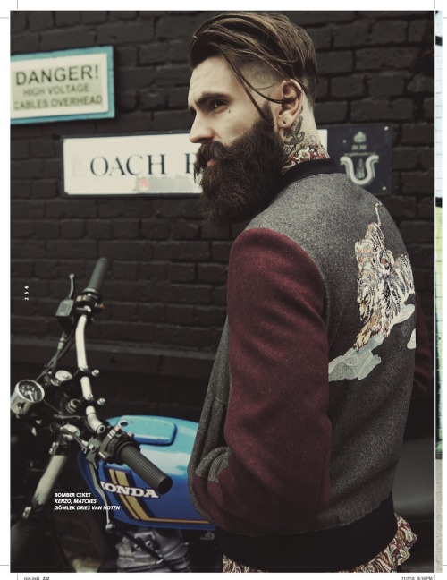 beardifulbeards:  stonehairsalon:  Ricki Hall for L’officiel MagazinePhotographer: Olgac Bozalp Hair: John Mullan for Nude Agency at Stone HairStylist: Eilidh Greig Mua: Charlotte Reid  Model: Ricki Hall @ Nevs London  beardifulRicki, you’re killing