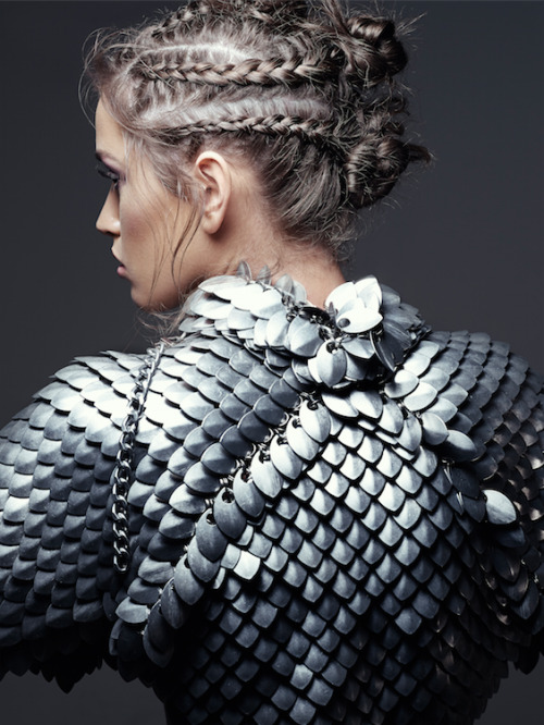 agameofclothes:exercicedestyle:Laurel DeWitt Editorial Angel Colon What a Valyrian dragonrider 