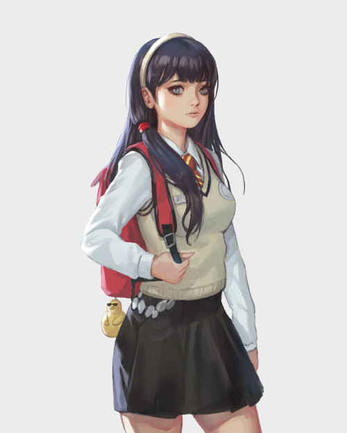 Xsirboss:    School Uniform   In Shoo  Https://Www.artstation.com/Artwork/Pm8Od3