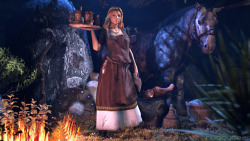 huggybear742: Skyrim - Margaret Moorcroft “What’ll it be, love?”Breton BarmaidThis awesome model is from a HL2 mod by Lenoax. Clearly based on actress Natalie Dormer, I immediately knew I had to add it to my Skyrim OC universe. :-D 