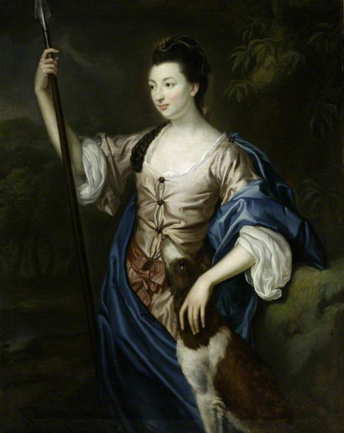 Lady Margaret Butler/Lowry-Corry as Diana (c.1771-1772). Robert Hunter (Irish, 1750-1803). Oil on ca