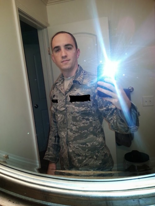 I met this beautiful boy online tonight. I live about 20 minutes from a major US Military base. I have found several “straight” military boys that live on or near base that want to play while their girlfriend or wife is out for the night or out of