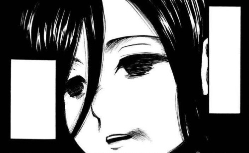 Chapter 6 and Chapter 69:The moment they realized that they were on their own.Not only where they both hurt and bleeding by their noses (T_T), Mikasa’s thoughts were “Where should I have gone to? Anywhere would’ve been too cold for me to live…”