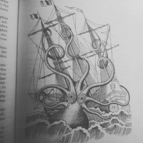 #seamonsters #oldbookillustration #engraving #giantsquid