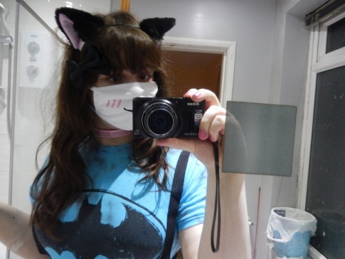 lotus-void:  Here are the catgirl pics I said I wasn’t going to upload, but here I am anyway. I’m still gonna take new pics sometime, but I might as well post these in the mean time.I found that pink collar in a kitchen drawer, I think it was for