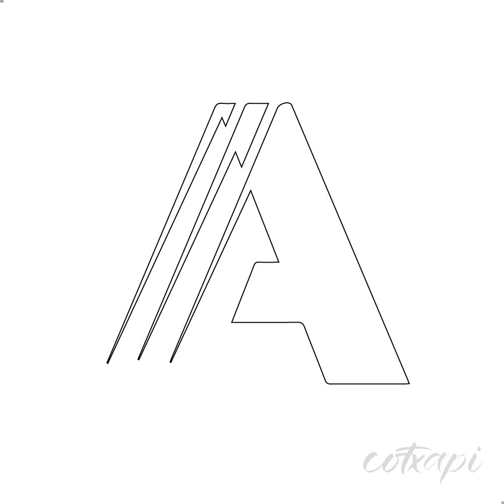 Initial A letter design for professional logo in vector art
